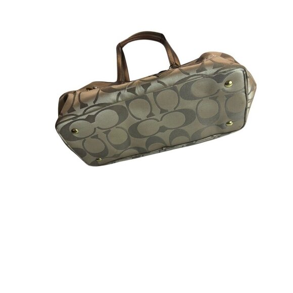 Coach 2011 Signature C Floral Applique Frame Kisslock Carryall Satchel Handbag - Picture 3 of 7